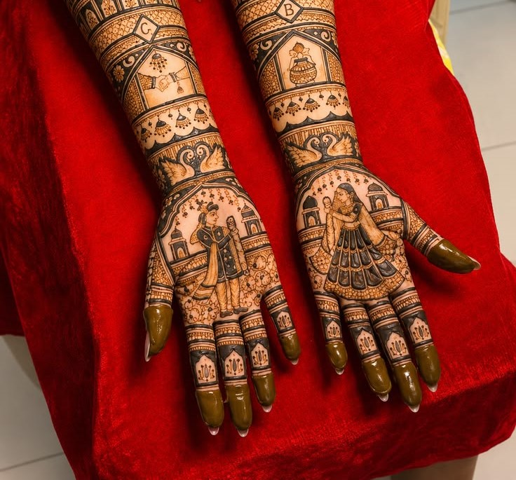 Intricate bridal mehndi designs